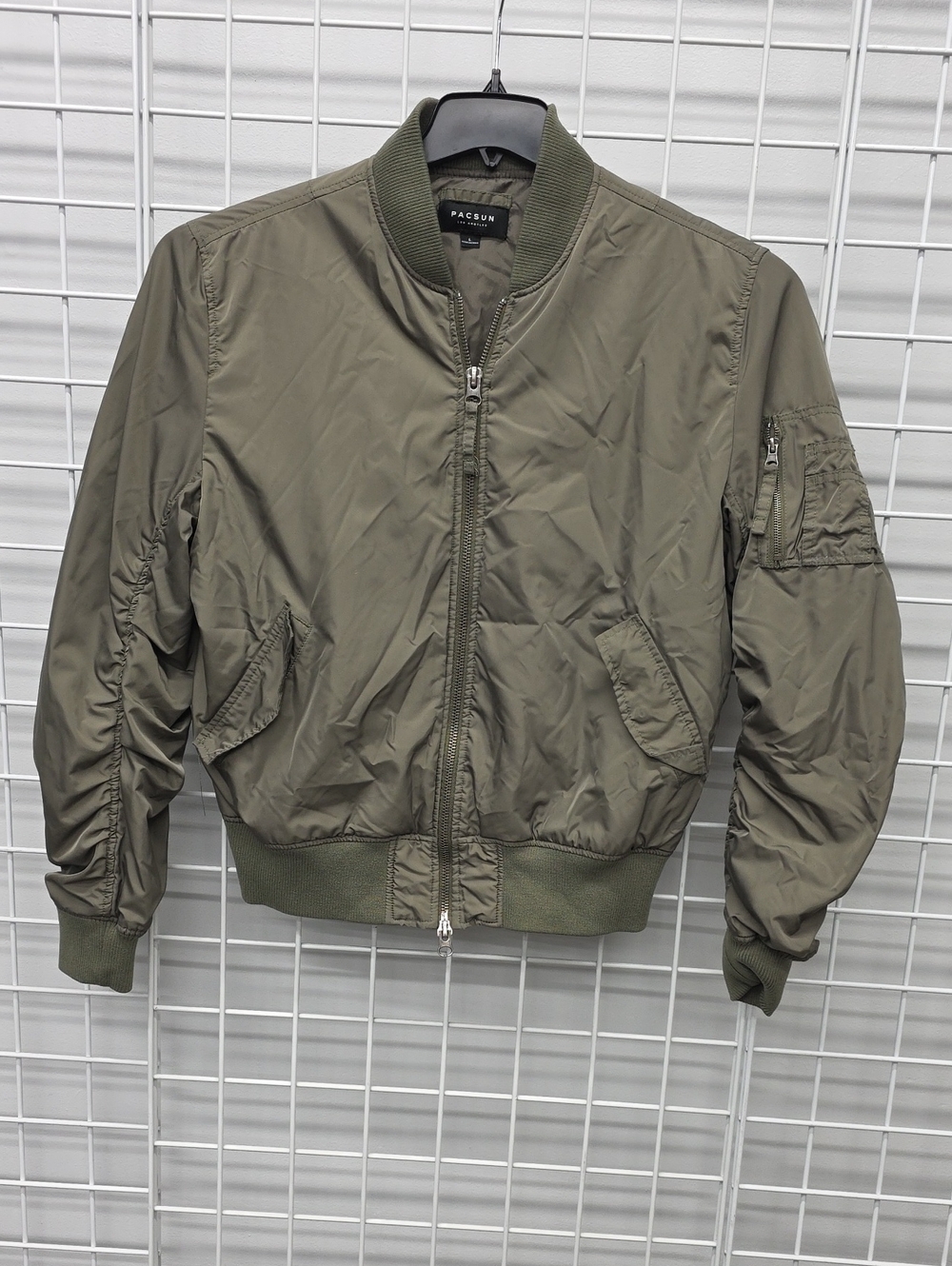 PacSun Olive Green Color Bomber Jacket for Men Size Large .